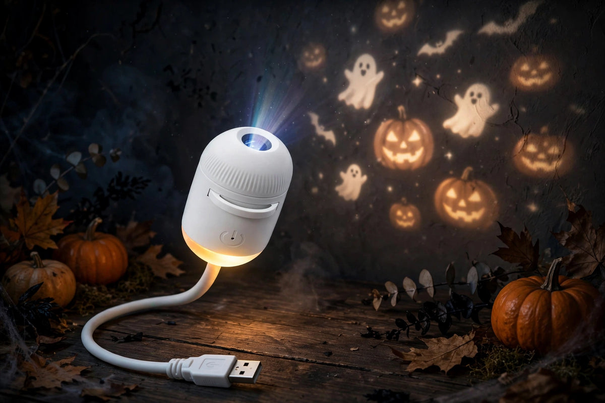 Projecteur Halloween – Lampe à 12 motifs interchangeables