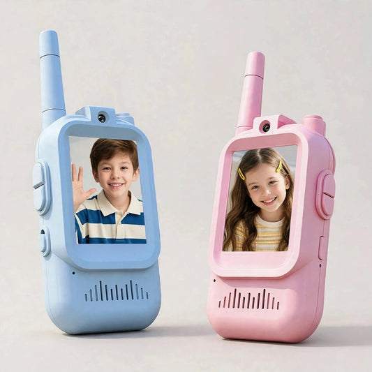 Talkies-walkies vidéo pour enfants – Lot de 2, écran 2 pouces, rechargeables
