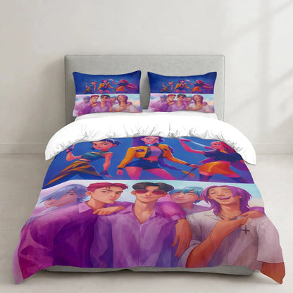 Ensemble de literie style pop animé – Design coloré