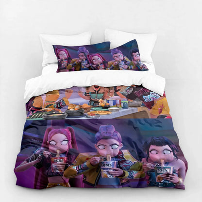 Ensemble de literie style pop animé – Design coloré