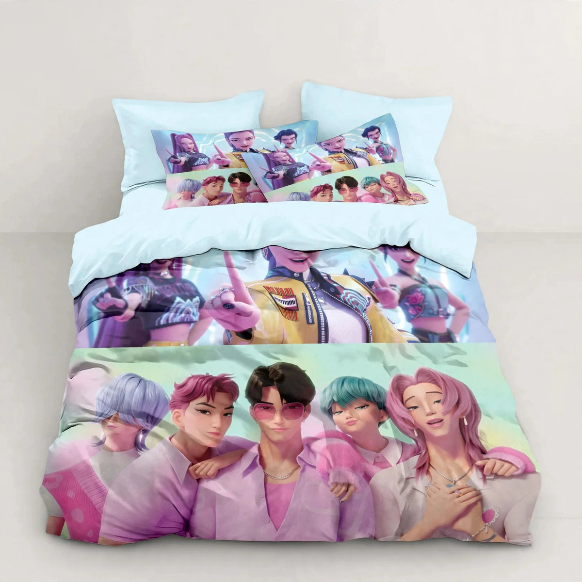 Ensemble de literie style pop animé – Design coloré