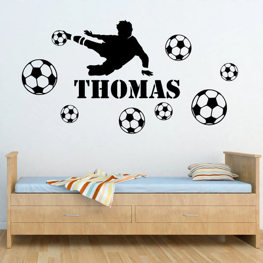 Pegatina de fútbol personalizable
