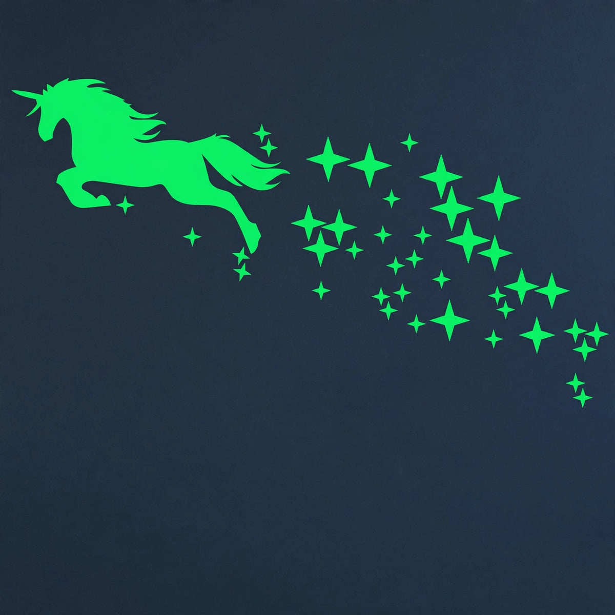 Autocollant Licorne fluorescentes