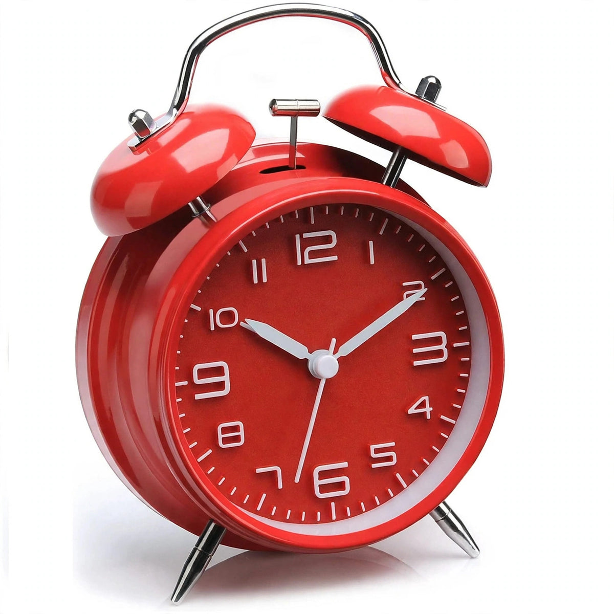 Réveil Vintage Double Cloche – Horloge Classique Silencieuse avec Rétroéclairage