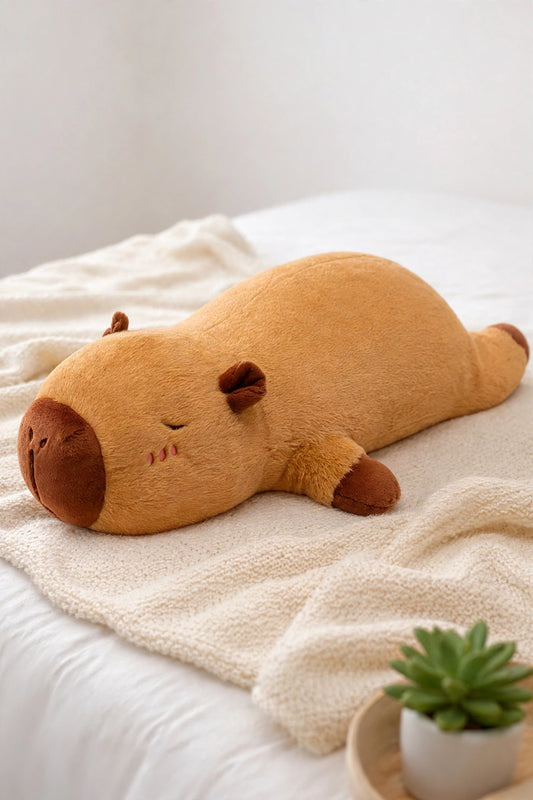 Peluche Capybara Kawaii Géante – Coussin Long Doux pour Enfant