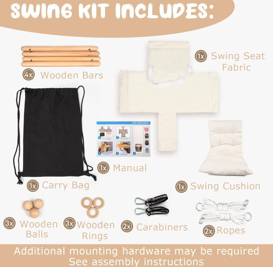 Balançoire pour bébé en bois