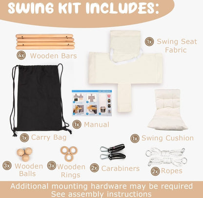 Balançoire pour bébé en bois