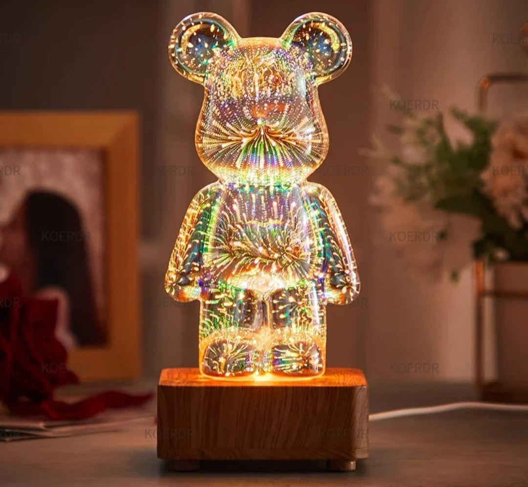 Lampe Bear 3D Fireworks Usb
