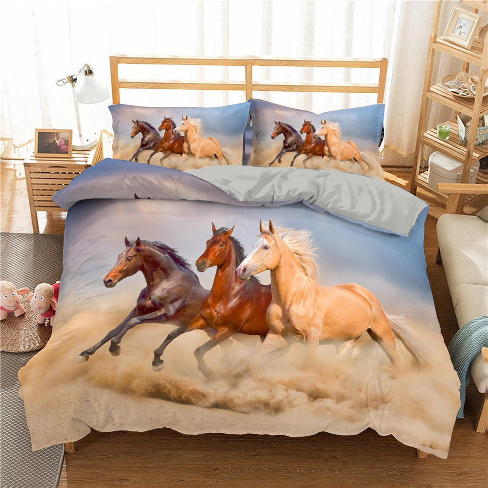 Ensemble de literie Horses Luxury 3D