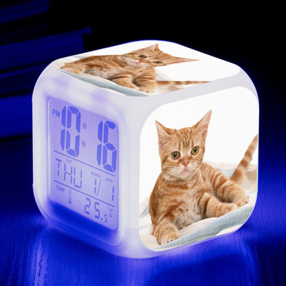 Cats LED morning alarm clock