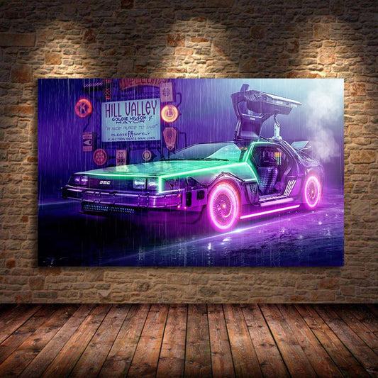 Art mural Canvas DeLorean