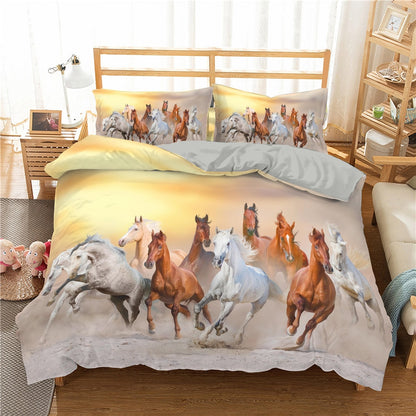 Ensemble de literie Horses Luxury 3D