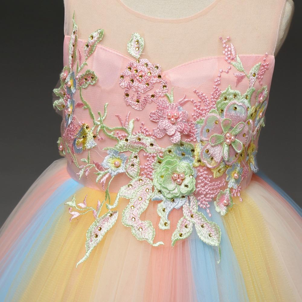 Robe de princesse Rainbow Flowers