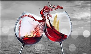 Art mural Vin rouge et blanc