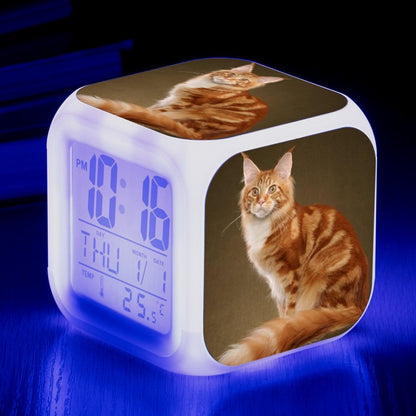 Cats LED morning alarm clock
