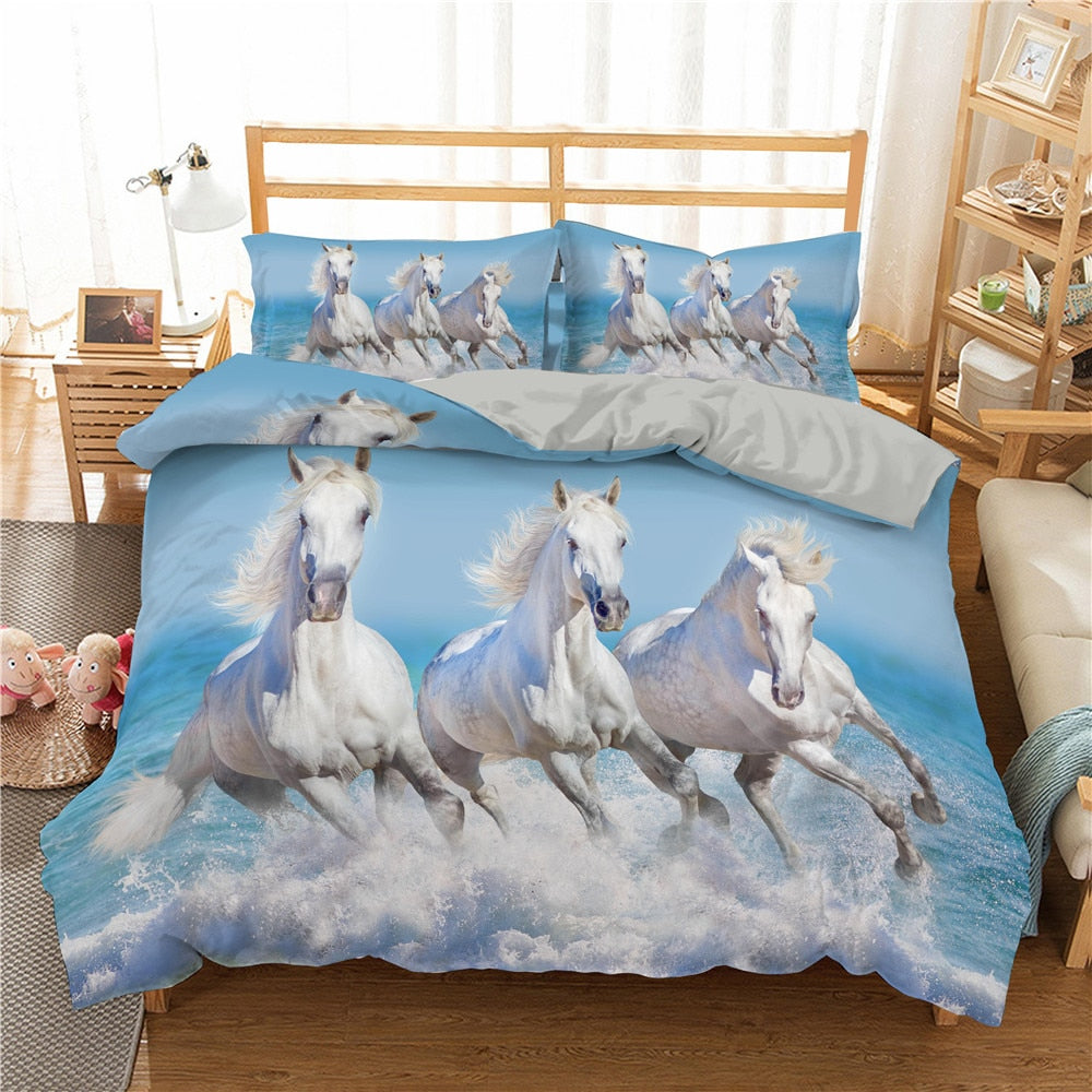 Ensemble de literie Horses Luxury 3D
