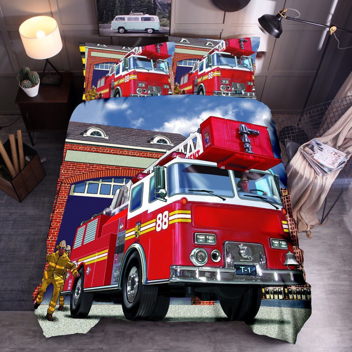 Ensemble de lit pompier