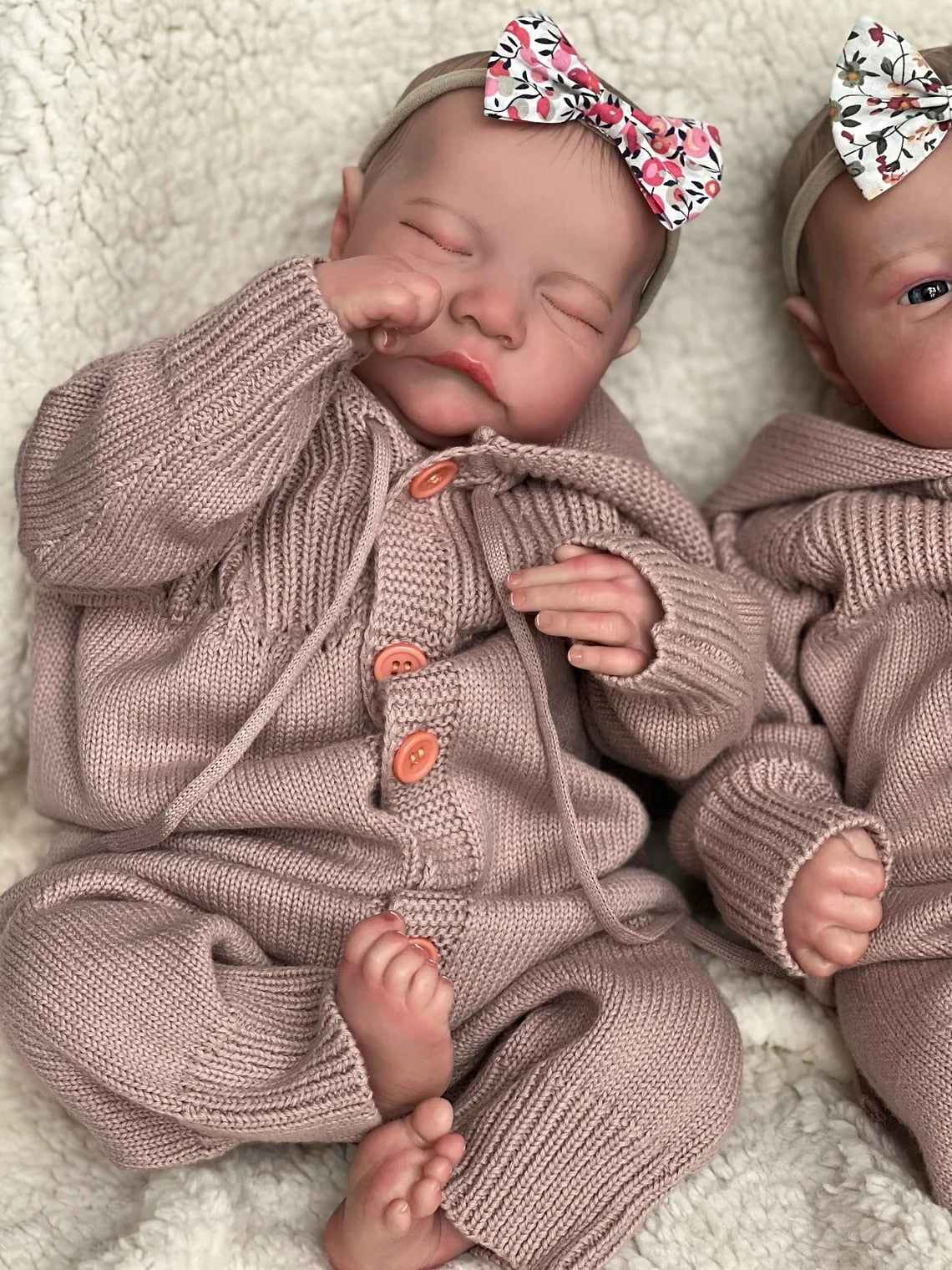 Reborn Twins Ultra Réaliste 49cm