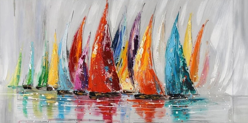 Art mural Abstract Sail Boat