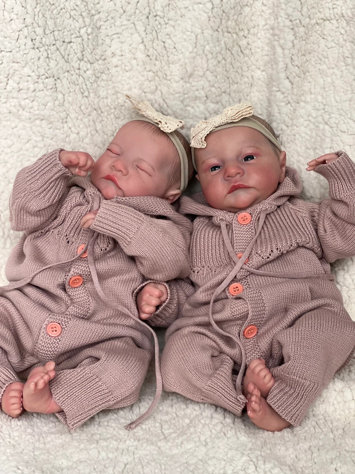 Reborn Twins Ultra Réaliste 49cm