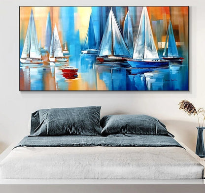 Art mural Abstract Sail Boat
