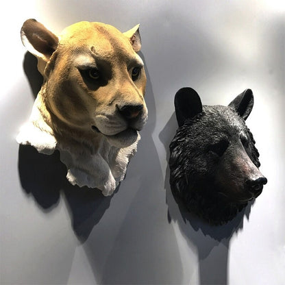 3D Animal Head Wall Art