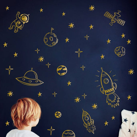Space Rocket Wall Sticker