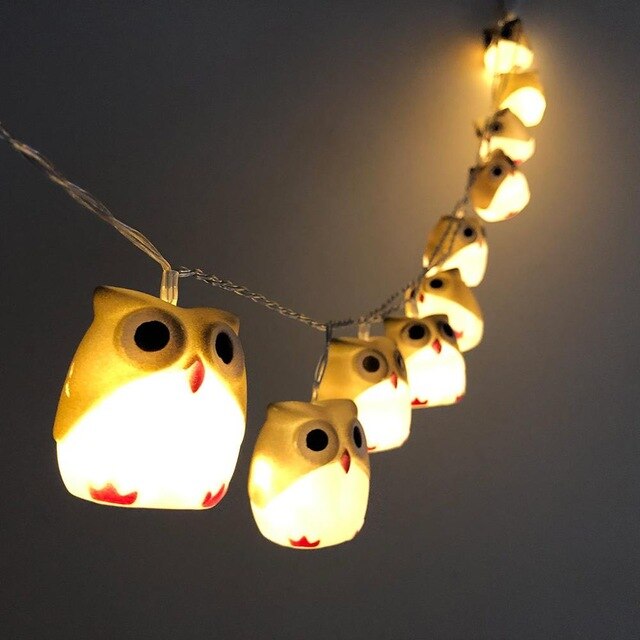 Owl garland (10) LED
