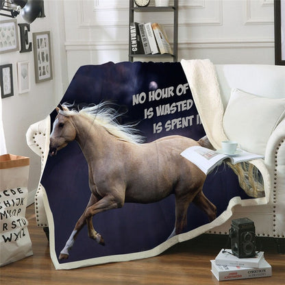 Horse fleece blanket
