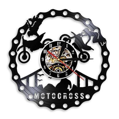 Motocross Vinyl Clock