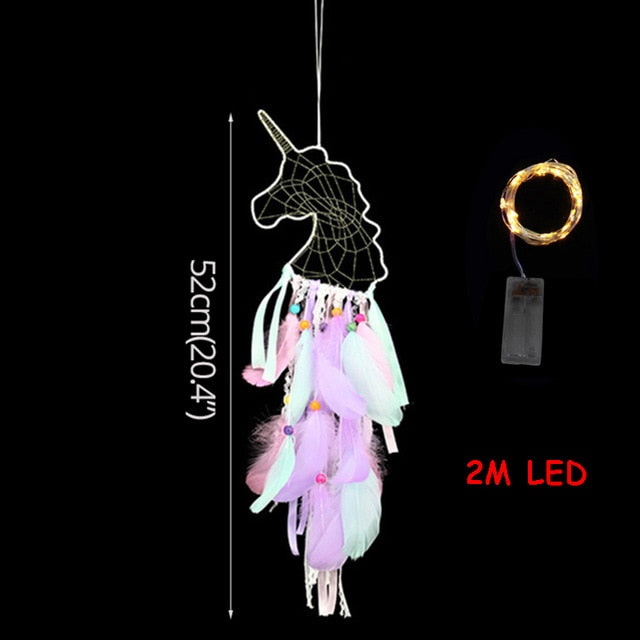 Capteur de rêve licorne LED