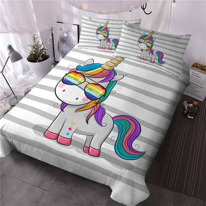 Cute unicorn bed set