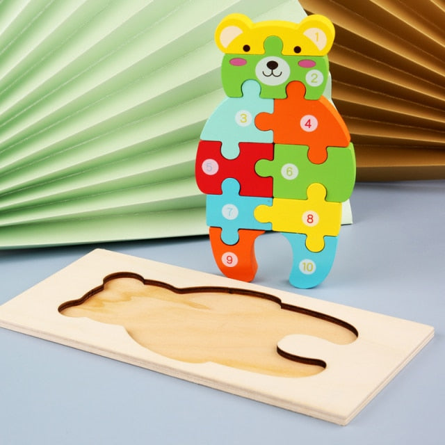 Puzzle en bois Montessori