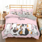 Cartoon Cat Bed Set