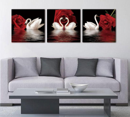 Swans and Roses 3 Piece Set