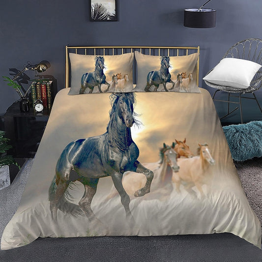 Bed set with horses IV