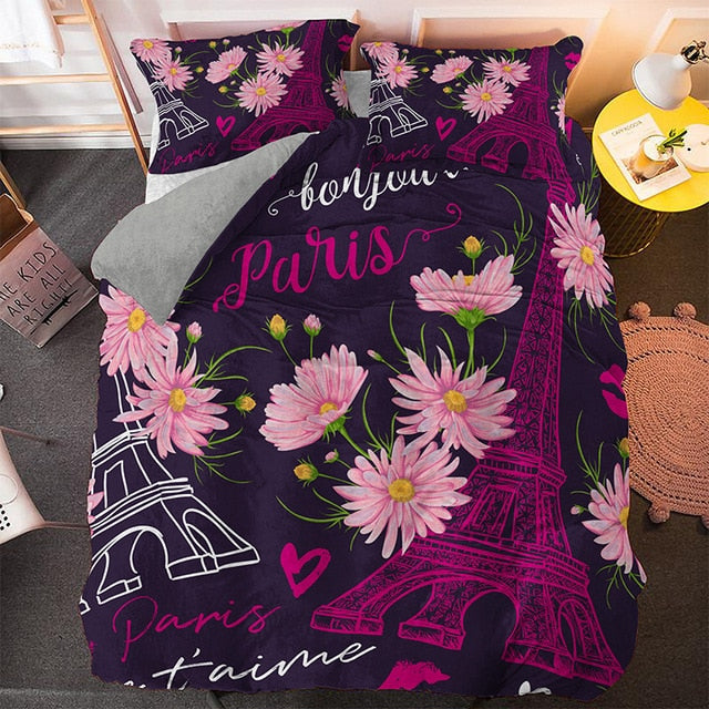 I Love Paris bed set