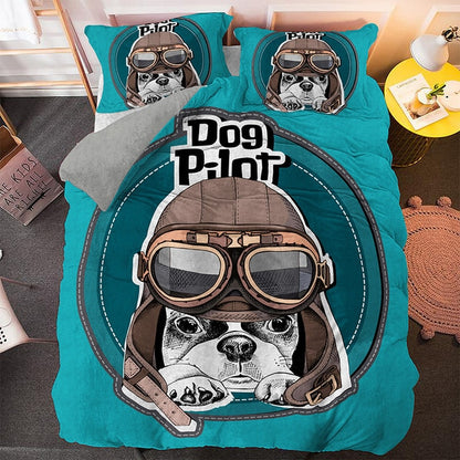 Bed set with dogs
