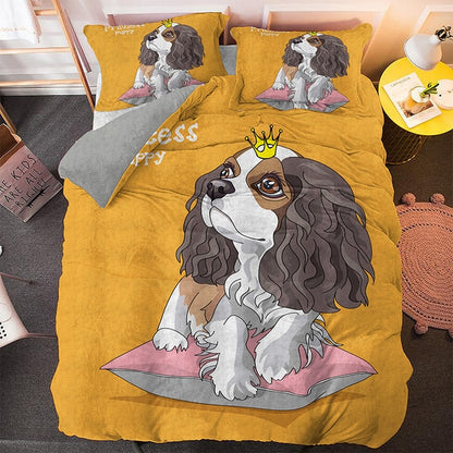 Bed set with dogs