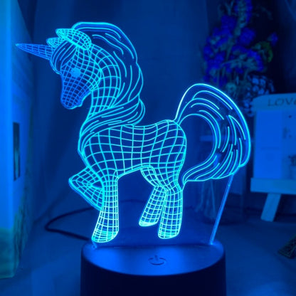 Lampe LED 3D Licorne