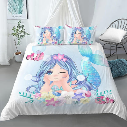 cartoon mermaid bedding