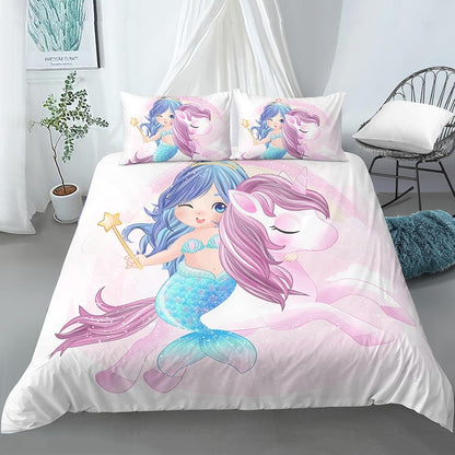 cartoon mermaid bedding