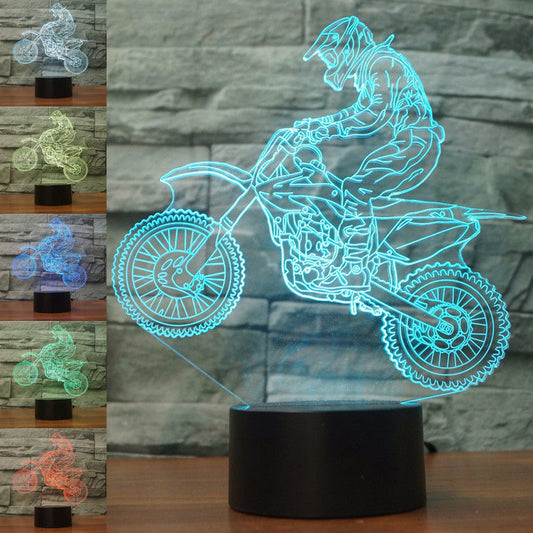 3D Motocross LED Lamp