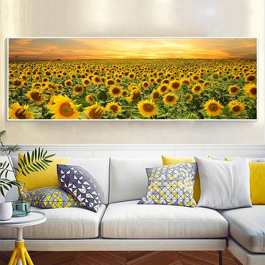 Art mural Canvas Champ de tournesol