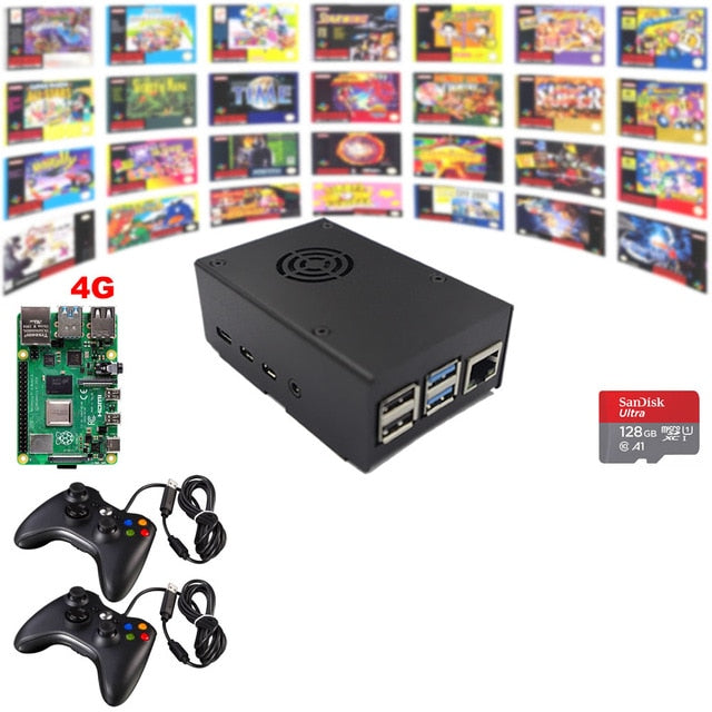 Plug and Play Game Box Raspberry Pi 4 HDMI 128G / 18,000 games