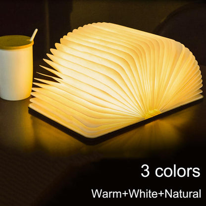 Libro de madera LED 3D