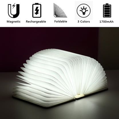 Libro de madera LED 3D