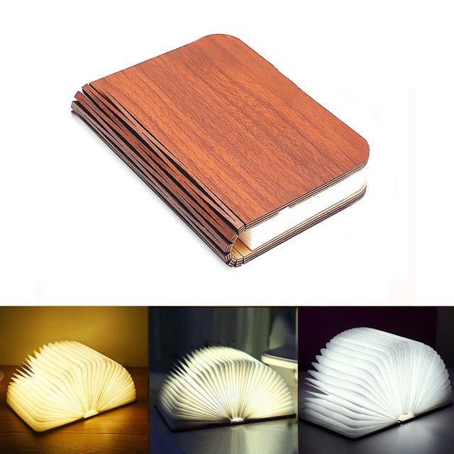 3D LED wooden book