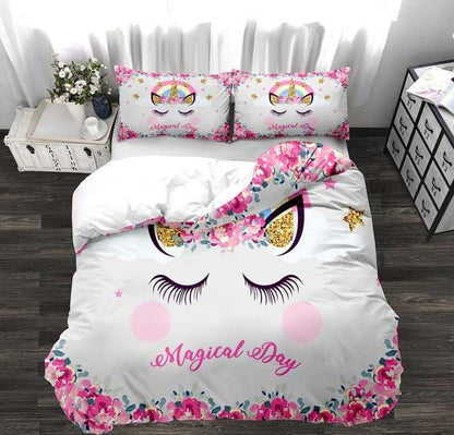 My magical day unicorn bed set