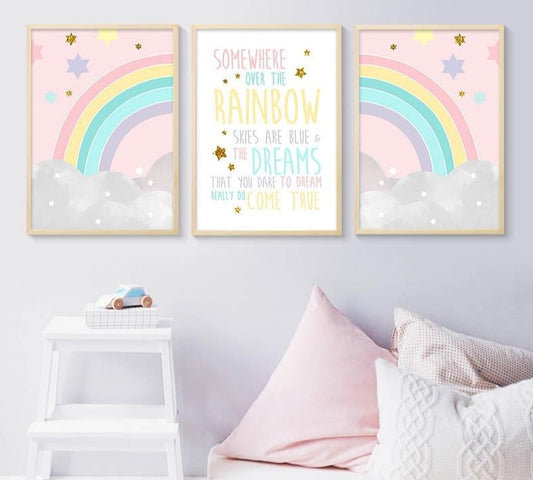 Canvas Arc en ciel Nordique